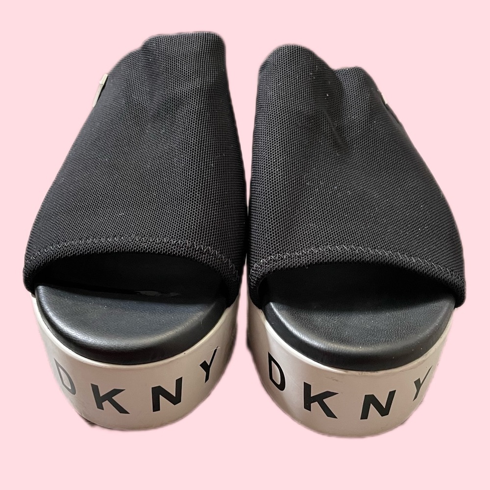 DKNY flatform designer sandals